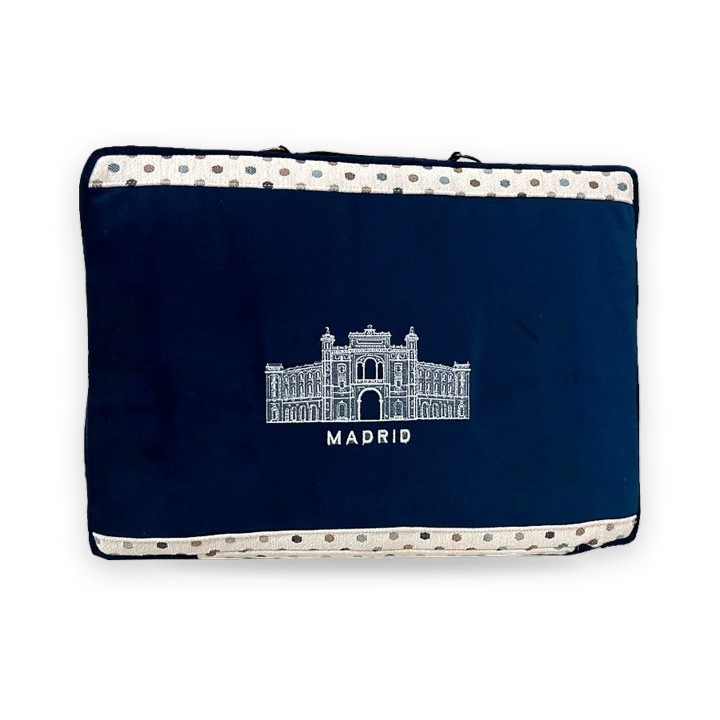 Coussin d'arènes Las Ventas, bleu à pois – vue 10