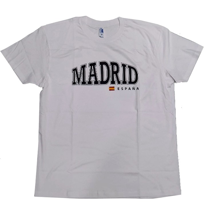 T-Shirt Madrid, España, in Weiß
