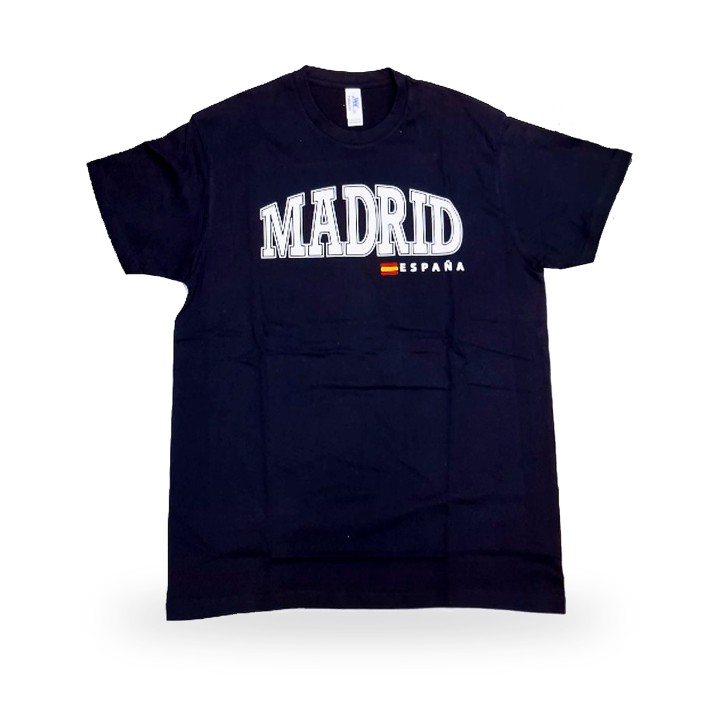 T-Shirt Madrid, España, unisex in Marineblau oder Weiß
