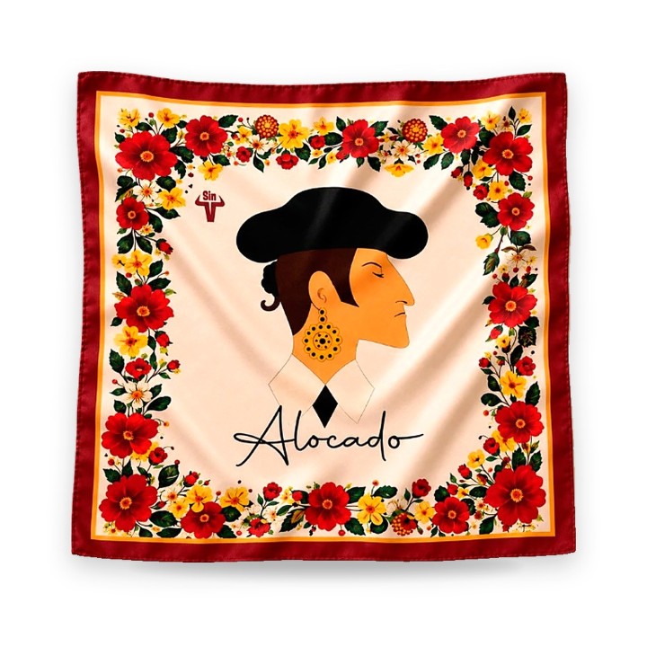 Pañuelo de cuello Alocado de semiseda – vista 3