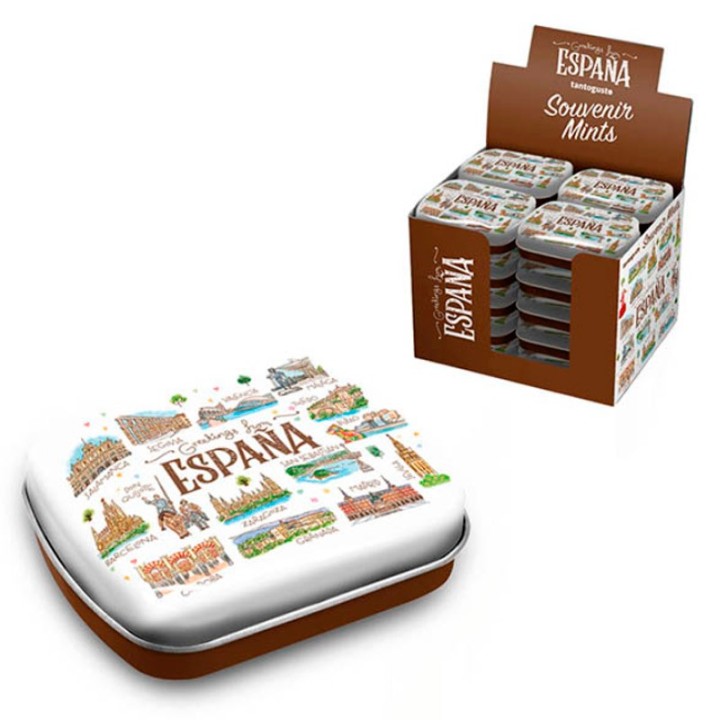 Caja de mints "España acuarela"