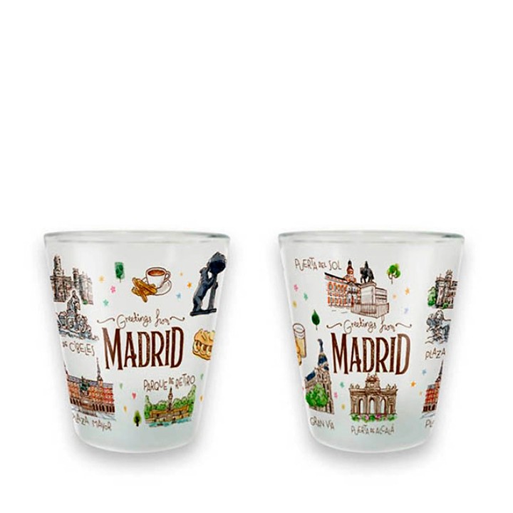Bicchierino da shot Madrid Acuarela da 40 ml, ricordo di Madrid