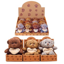 Peluche Osito con corazon MADRID