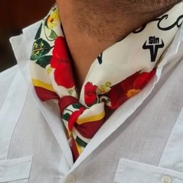 Pañuelo de cuello Alocado de semiseda – vista 6