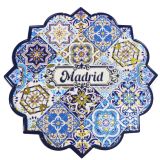 Dessous de plat carreau Souvenirs de Madrid en forme d'étoile