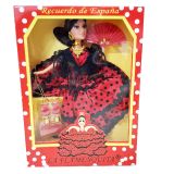 La Flamenquita flamenco doll, red dress with black polka dots