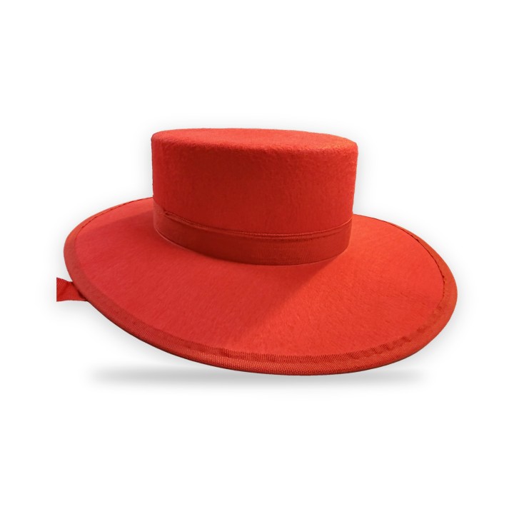 Sombrero cordobés de fiesta rojo
