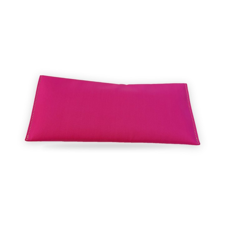 Pochette Capote fucsia con patta ricamata