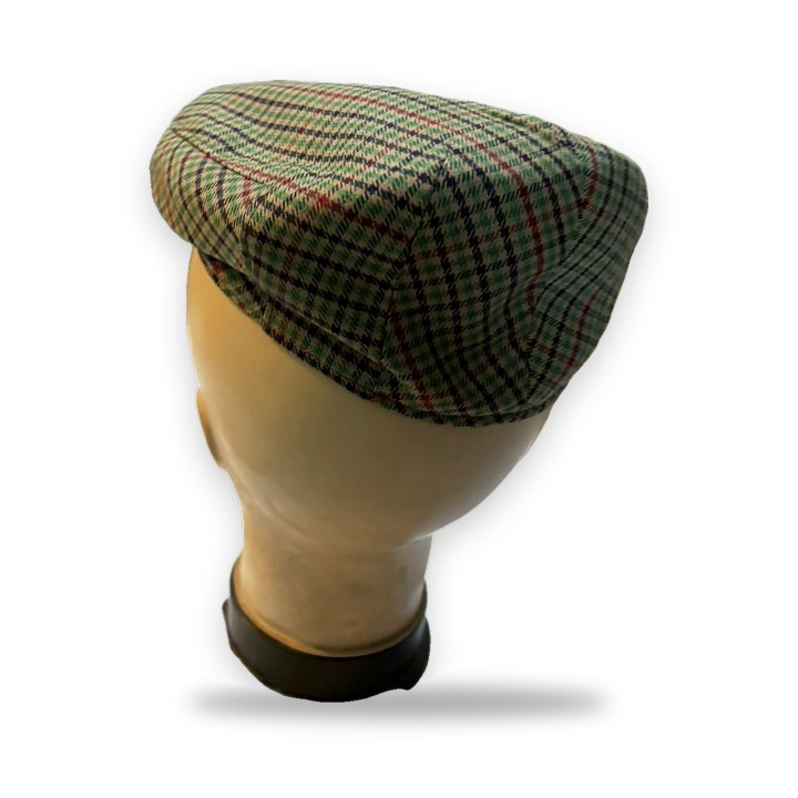 Coppola leggera pied-de-poule verde