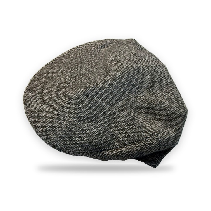 Grey winter flat cap