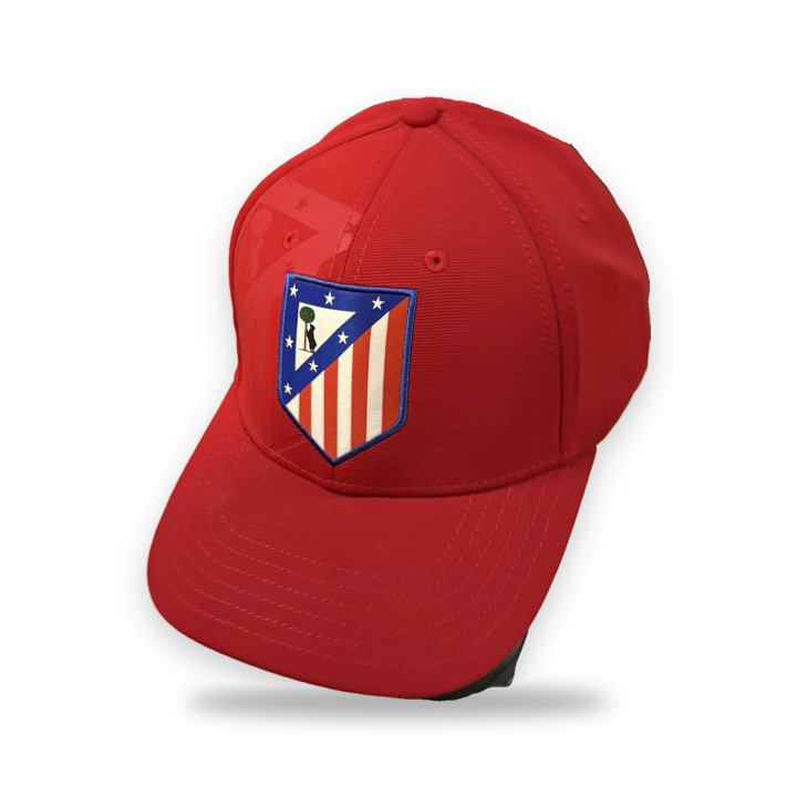 Cappellino ufficiale Atlético de Madrid rosso con stemma ricamato