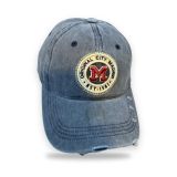 Casquette Madrid délavée bleu jean avec écusson Original City Madrid