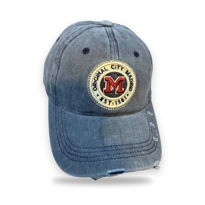 Casquette Madrid délavée bleu jean avec écusson Original City Madrid