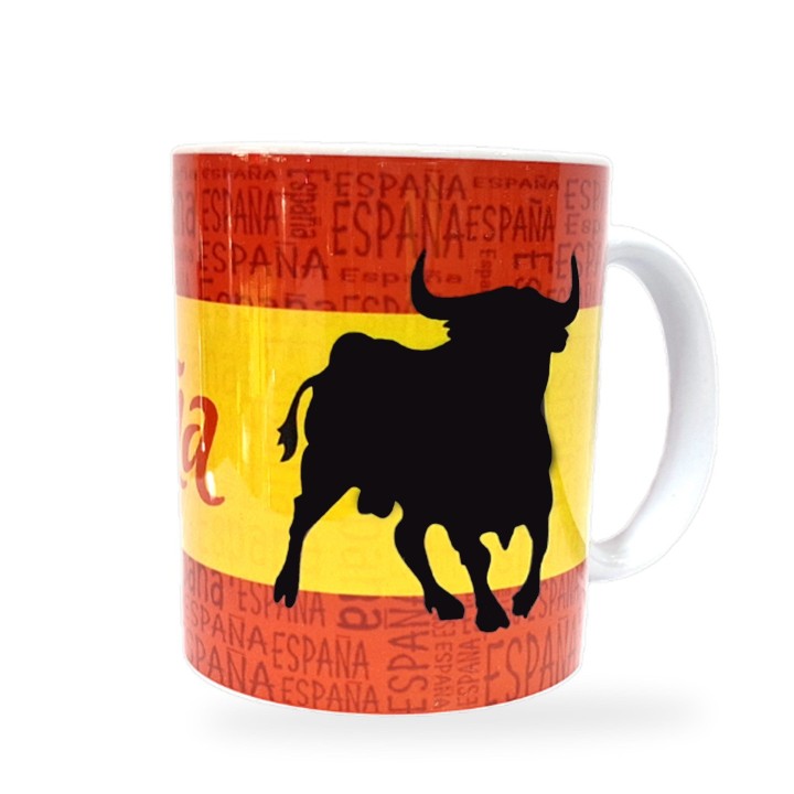 Tasse Spanienflagge und Stier