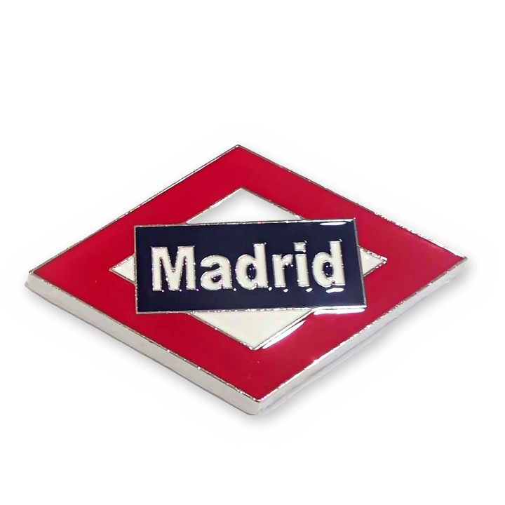 Imán de nevera metálico Madrid metro de Madrid