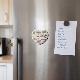 Resin Madrid Watercolor Heart Fridge Magnet | ZiNGS