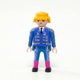 Click Playmobil torero con traje de luces azul y pelo rubio