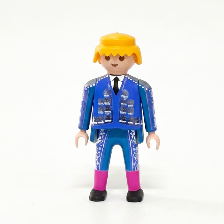 Click Playmobil torero con traje de luces azul y pelo rubio