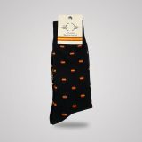 Black socks with little Spanish flags