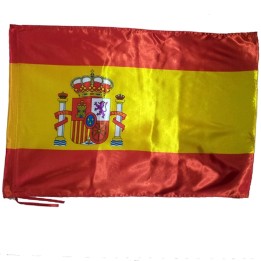 Spanische Flagge mit Wappen aus Polyester in drei Größen