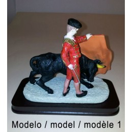 Bullfighters and bulls figures