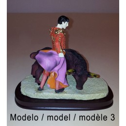 Bullfighters and bulls figures