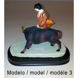 Bullfighters and bulls figures