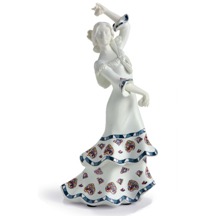 Porzellanfigur Gracia Española von Nadal in Weiß, im Gaudí-Stil