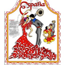 Kochschürze España Bailaores mit Geschichte der Sevillanas