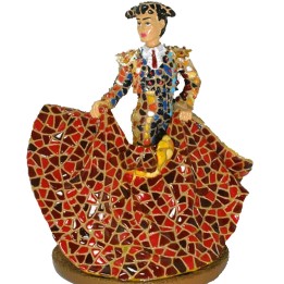 Figura de toureiro estilo trencadís da Barcino, 11 cm
