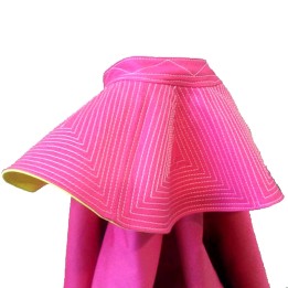 Capote da torero semiprofessionale fucsia e giallo albero, personalizzabile