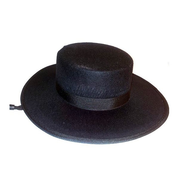 Sombrero cordobés de fiesta en tela, color negro – vista 5
