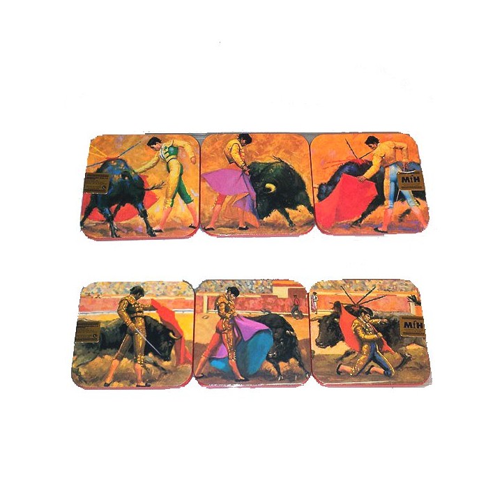 Posavasos con escenas taurinas