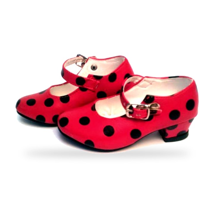 Rote Flamencoschuhe mit schwarzen Punkten – Ansicht 3