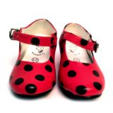 Zapatos de flamenca rojos con lunares negros – vista 2