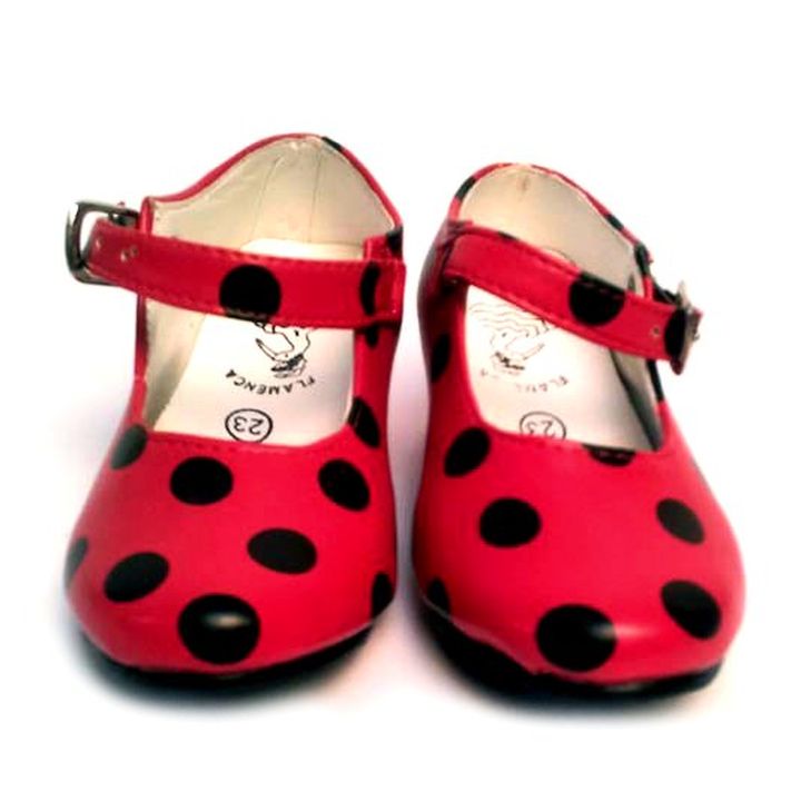 Zapatos de flamenca rojos con lunares negros – vista 2