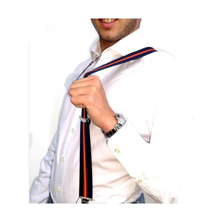 Pants suspender with Spanish flag