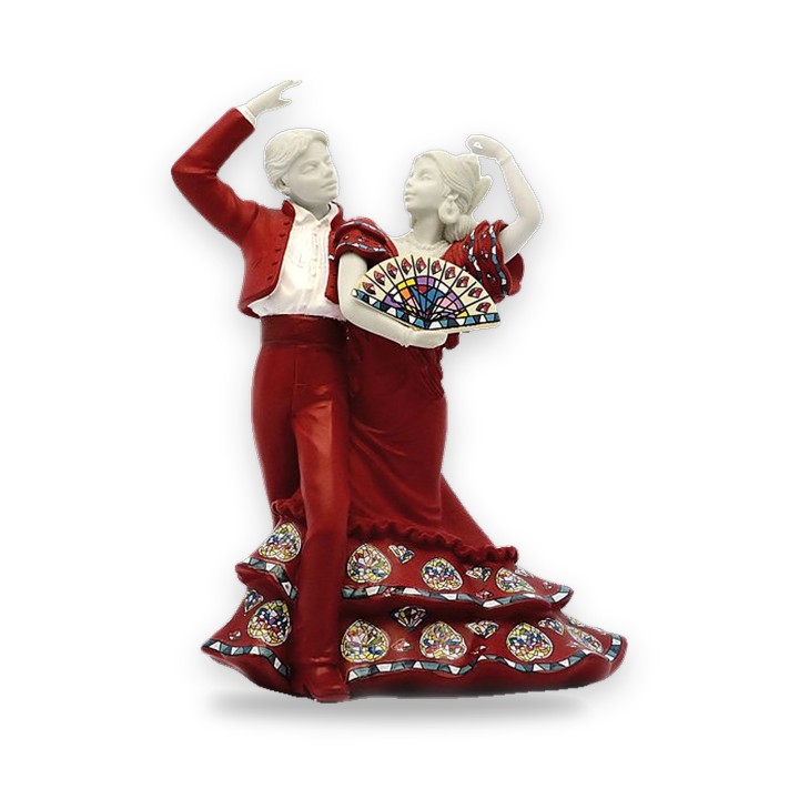 Figurine couple de danseurs de flamenco Nadal en résine