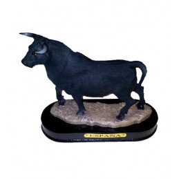 Figura de toro bravo en pedestal