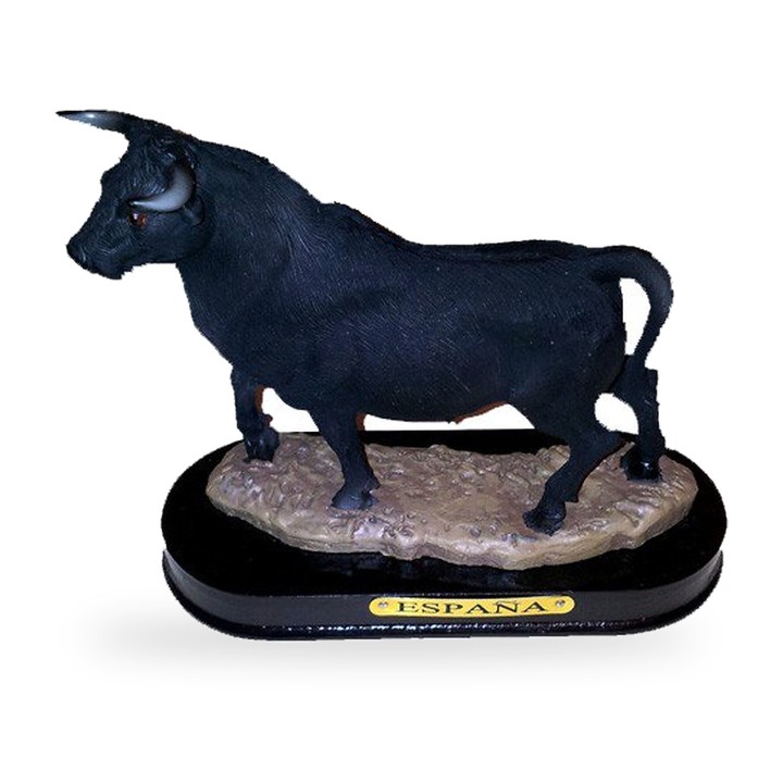 Statuetta di toro da combattimento su piedistallo – vista 3