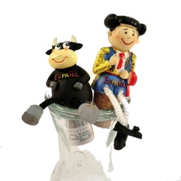 Bull, matador and flamenco dancer cork stoppers – view 2