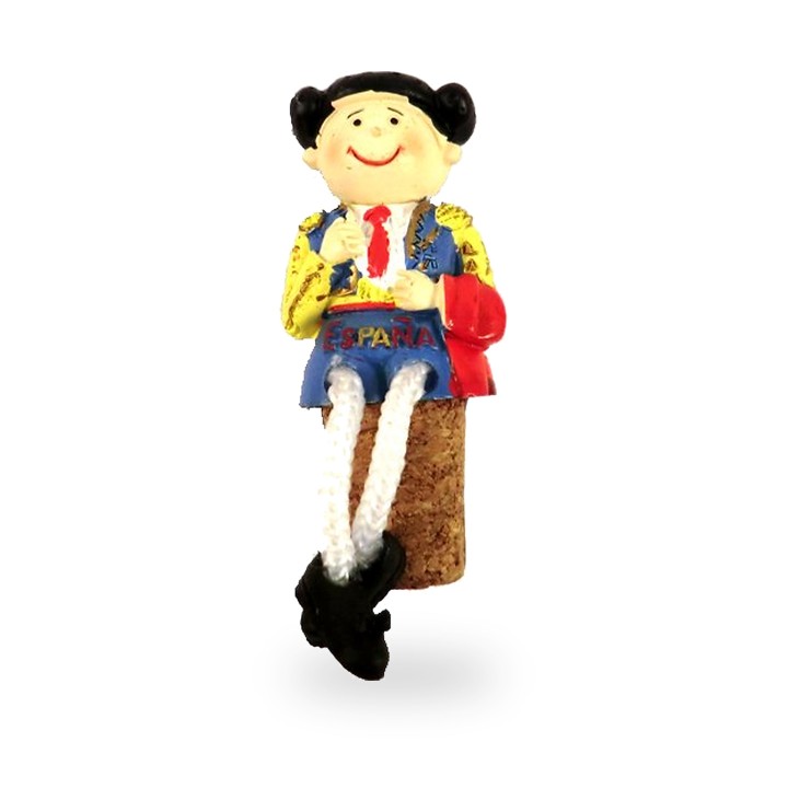 Flaschenkorken mit Figuren von Stier, Torero und Flamencotänzerin – Ansicht 3