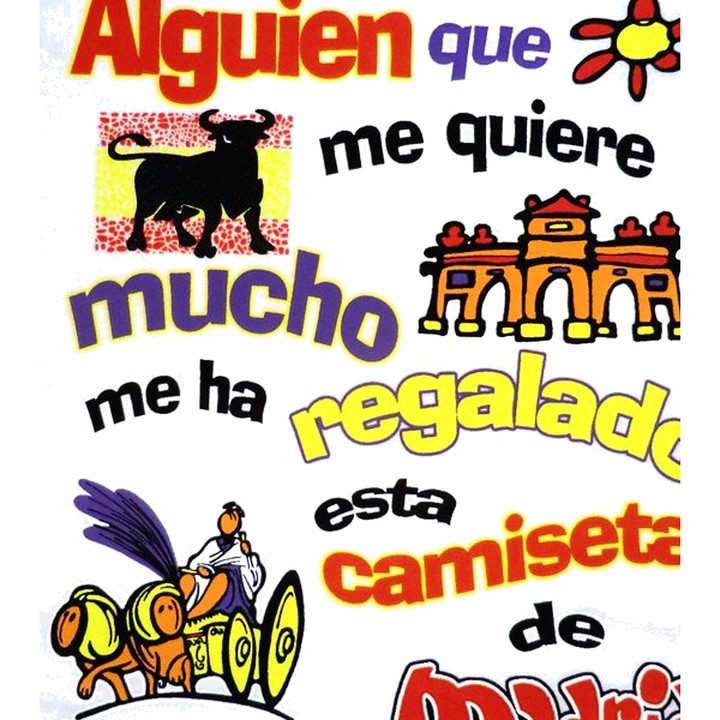 T-shirt per bambini «Alguien que me quiere mucho» di Madrid – vista 2