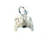 Sterling silver matador's jacket pendant – view 3