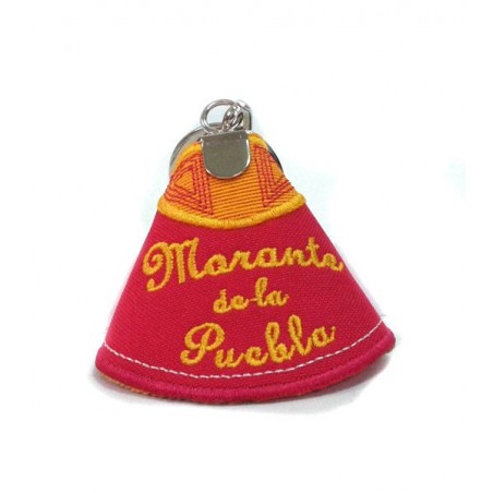 Capote bullfighting keychain with embroidered names of matadors
