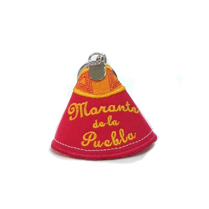 Capote bullfighting keychain with embroidered names of matadors