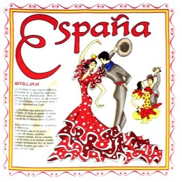 Pano de cozinha Baile España em algodão, 50 x 50 cm