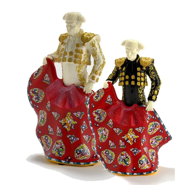 Statuetta di torero di Nadal a colori, stile mosaico