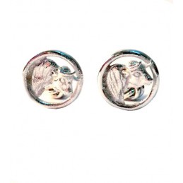 Bullfighting silver cufflinks "bull's head"