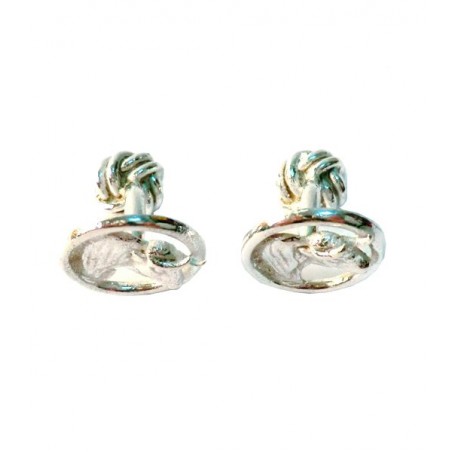 Boutons de manchette en argent "tête de taureau"